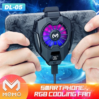 NEW AND LATEST MODEL MEMO DL05 Portable Gaming Radiator Cool RGB Led Cooling Fan for Mobile Phone