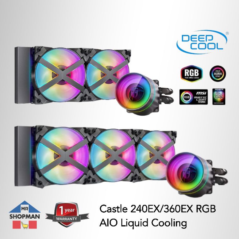 Deepcool Castle 240EX / 360EX RGB AIO Liquid Cooling CPU Cooler