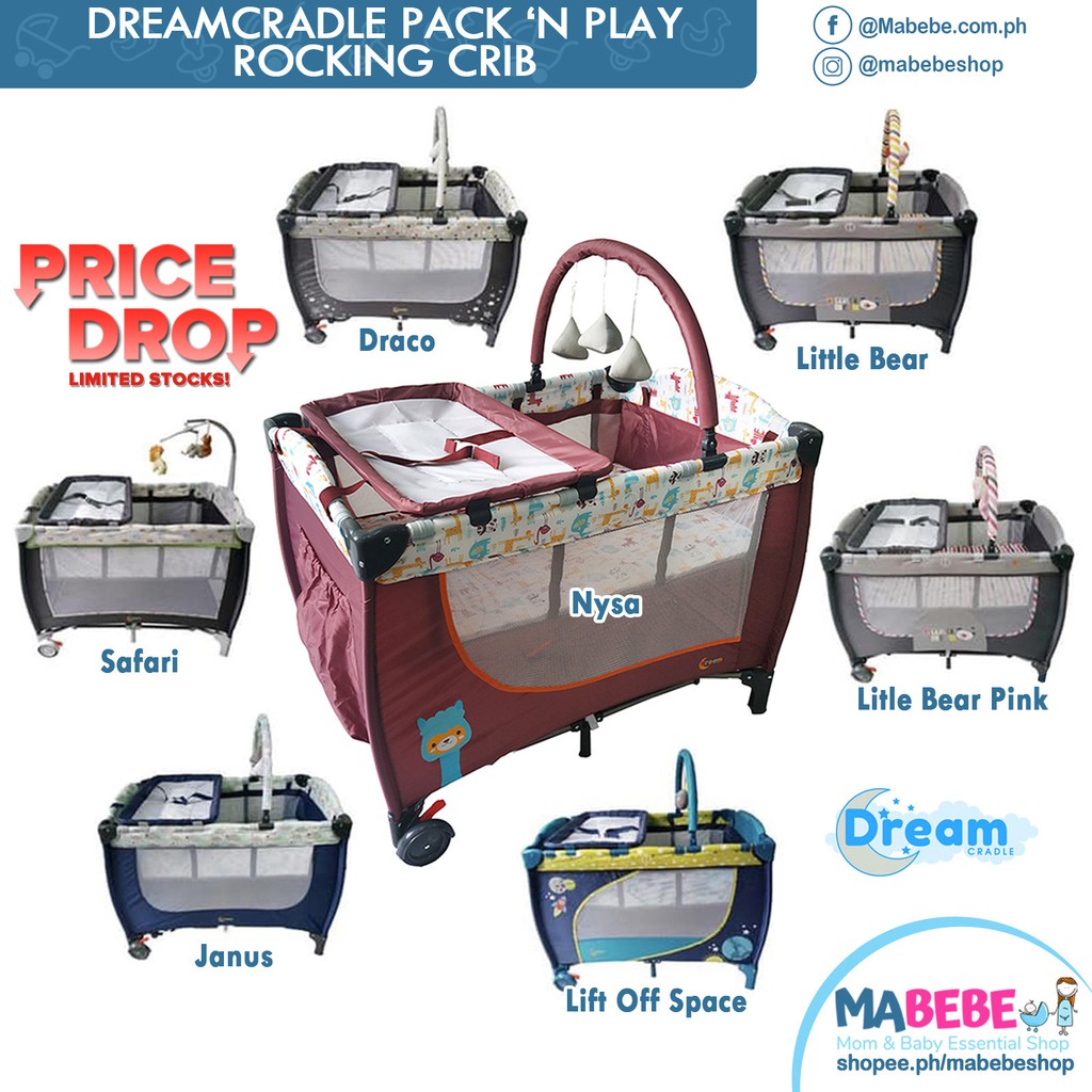 Dream Cradle Pack N Play Rocking Crib Summer Discount Price Drop Sale Shopee Philippines