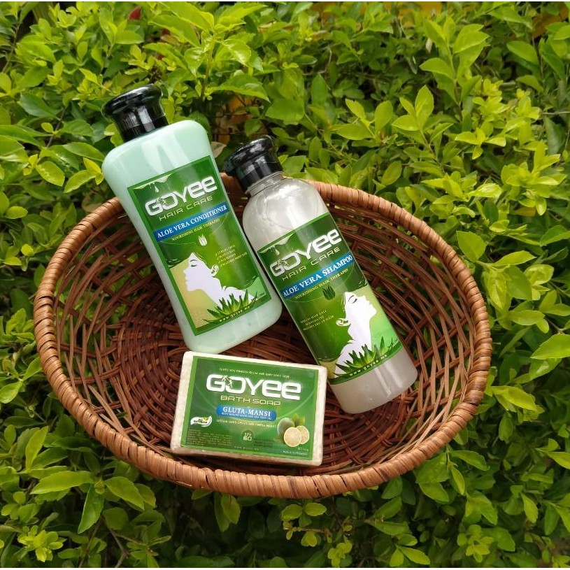 Goyee Hair Care Set W Glutamansi Soap Shampoo Conditioner With Aloe Vera Hair Grower Treatment Kit Shopee Philippines
