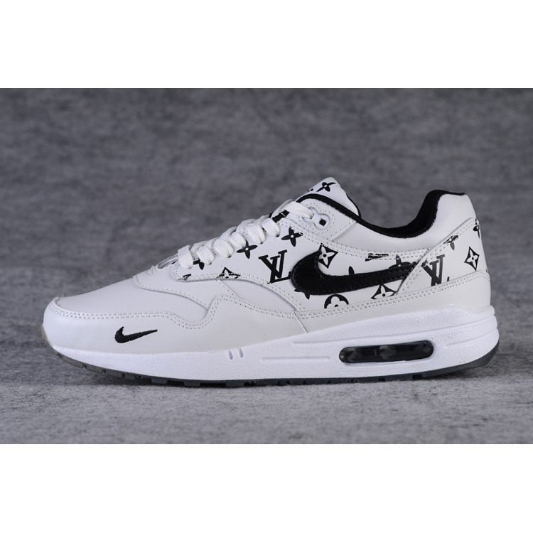 Original LV X Supreme X Nike Air Max 1 Sports Shoes Fashion Shoes White Black Original LV X Supreme X Nike Air Max 1 Sports Shoes Fashion Shoes White Black