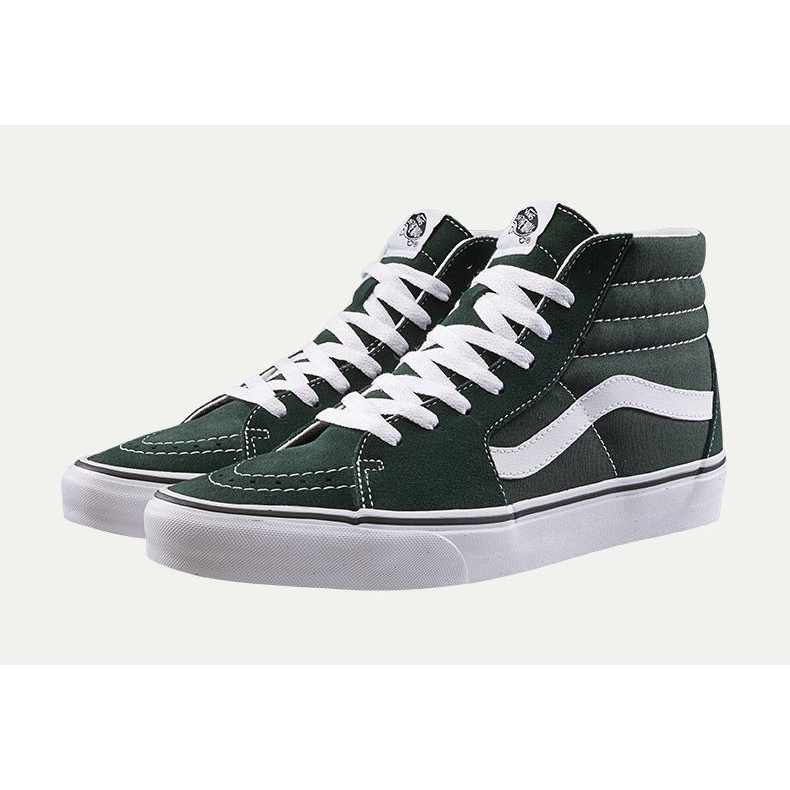 green and black high top vans