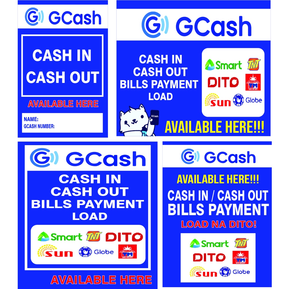 Gcash Tarpaulin Cod Available Cash In Out Rates Shopee Philippines