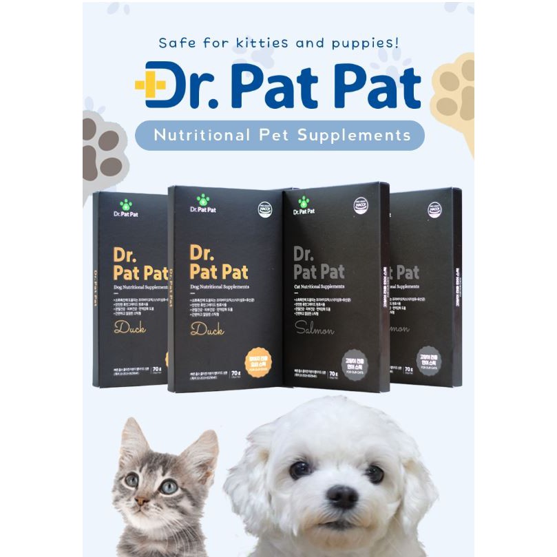 KOREA Pet supplement Dr. Pat pat for dogs&cats 70g Shopee Philippines