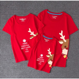 Merry Christmas Xmas 9 Colors Cotton Family Tee Women Tshirt Men T-shirt Family Set Wear T Shirts Family Matching Outfits Tees Birthday Party Couple Set Tshirts Women Blouse