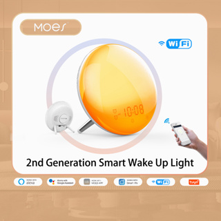MOES WiFi Wake Up Smart Light Alarm Clock with 7 Colors Sunrise Sunset Simulation Tuya APP Control Works with Alexa Google Home #1