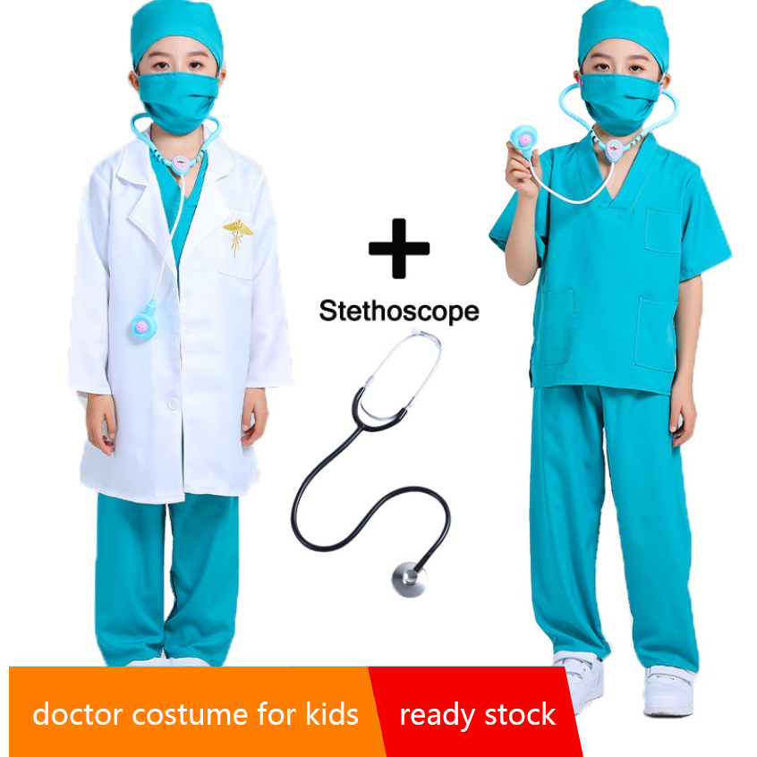 Doctor Career Costume for Kids Girl/Boy Surgeon Outfit Halloween Cosplay  Children Party Dress Up 948 | Shopee Philippines