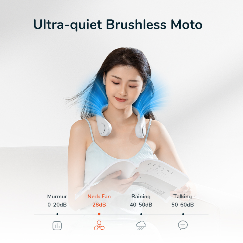 JISULIFE Neck Fan Life3 Portable Rechargeable Bladeless 3 Speeds Strong Wind Electric Mini Fan Suitable For Outdoor Office Student - Image 5