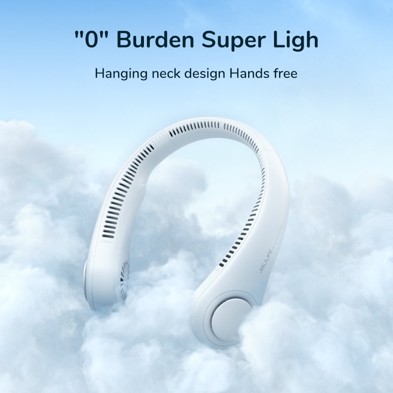 JISULIFE Neck Fan Life3 Portable Rechargeable Bladeless 3 Speeds Strong Wind Electric Mini Fan Suitable For Outdoor Office Student - Image 4