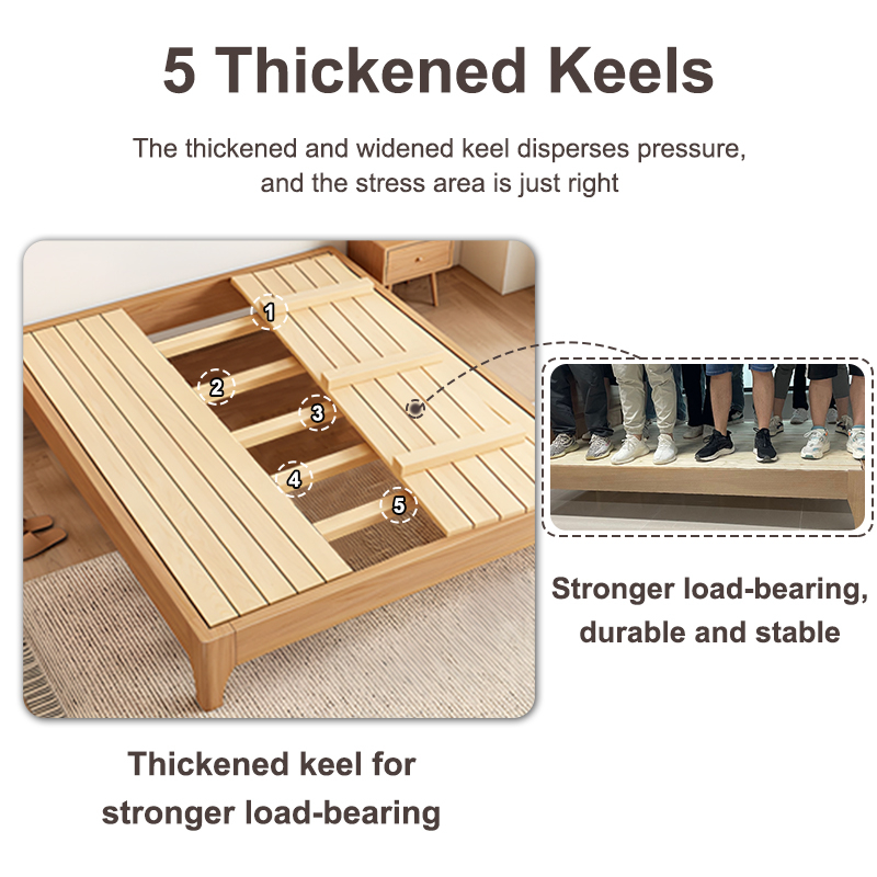 Dremae Solid wood bed frame Family bedstead Single/Double/Queen/King size Bed Bedroom Furniture senior bedding - Image 5