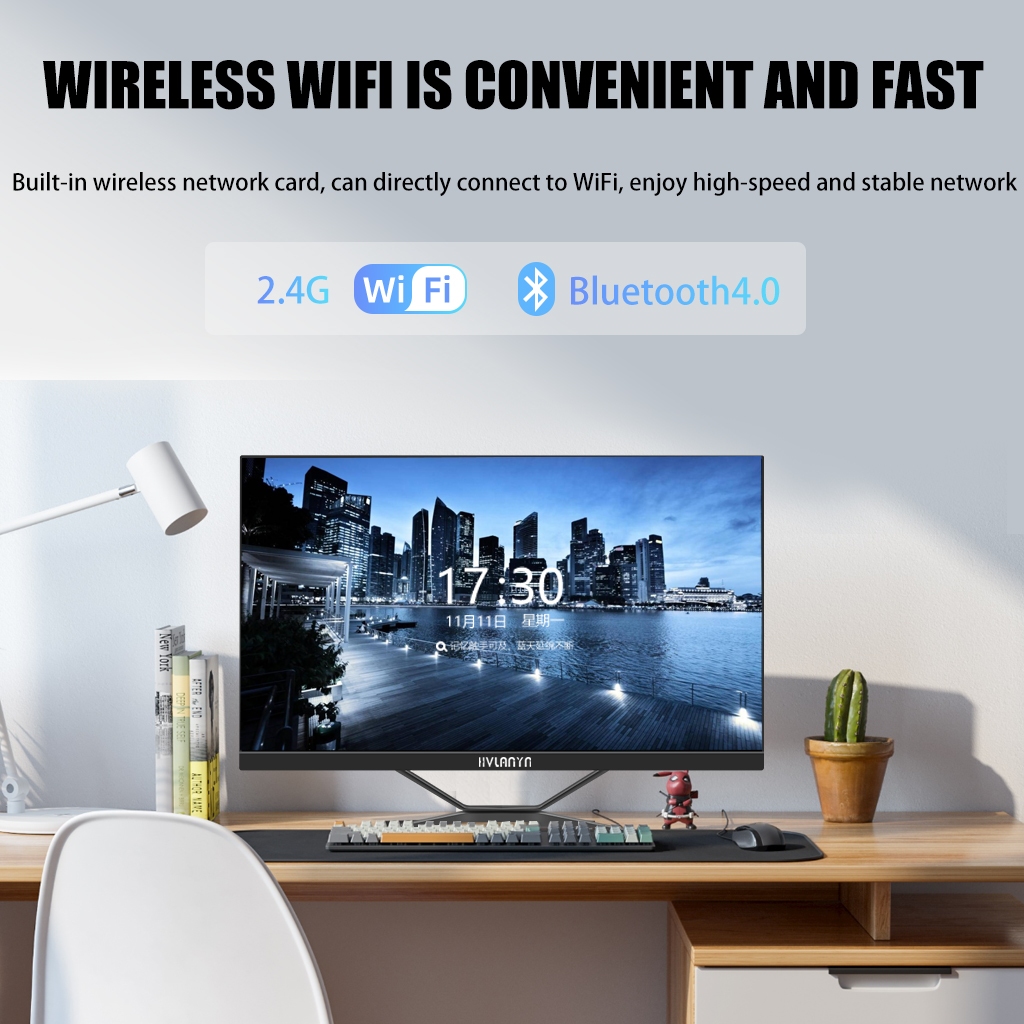 HVLANYN All In One PC Y1 Desktop Computer 24 Inch Intel Core N5095 8G RAM 256G SSD - Image 2