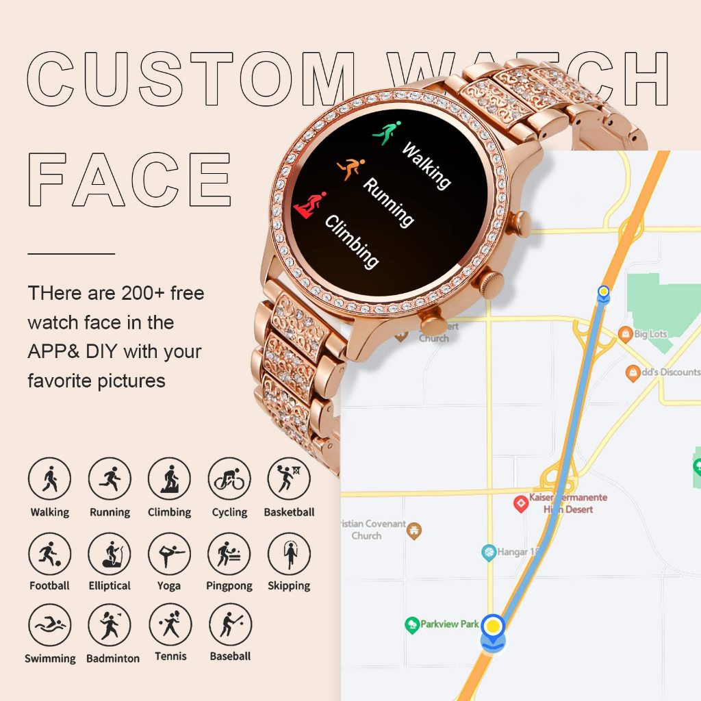 FILIEKEU SmartWatch For Woman Bluetooth Call Waterproof Blood Pressure Sports Fitness Smart Watch - Image 5