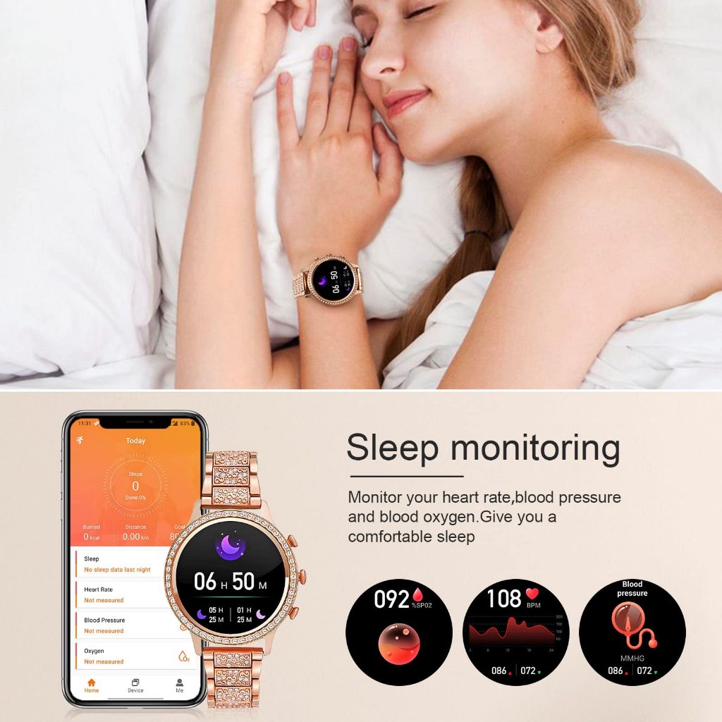 FILIEKEU SmartWatch For Woman Bluetooth Call Waterproof Blood Pressure Sports Fitness Smart Watch - Image 7