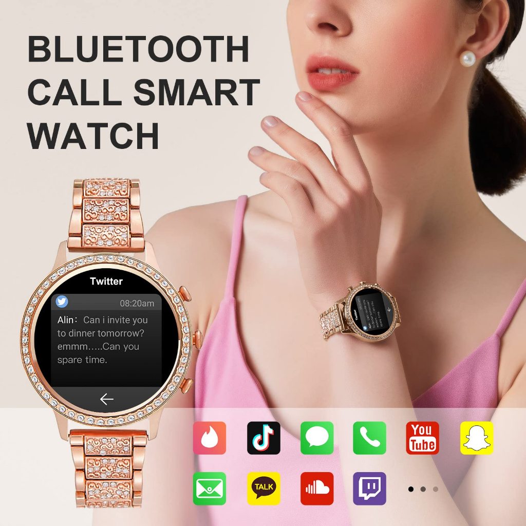 FILIEKEU SmartWatch For Woman Bluetooth Call Waterproof Blood Pressure Sports Fitness Smart Watch - Image 3