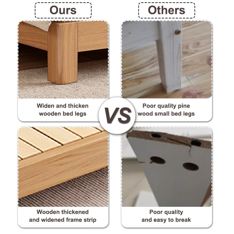 Dremae Solid wood bed frame Family bedstead Single/Double/Queen/King size Bed Bedroom Furniture senior bedding - Image 6