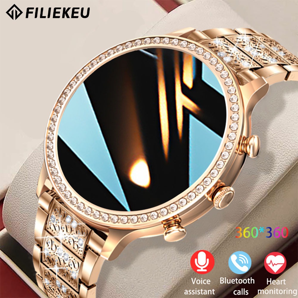 FILIEKEU SmartWatch For Woman Bluetooth Call Waterproof Blood Pressure Sports Fitness Smart Watch