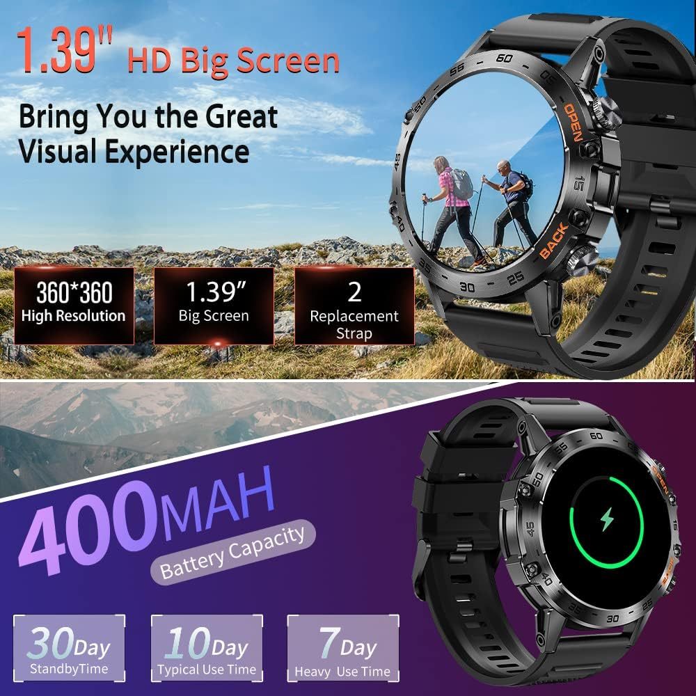 LIGE BT Call Smart Watch Original  Men 100+ Sports Multifunction Fitness Watches IP67 waterproof Smartwatch For Android iOS 400mAh K52 - Image 8