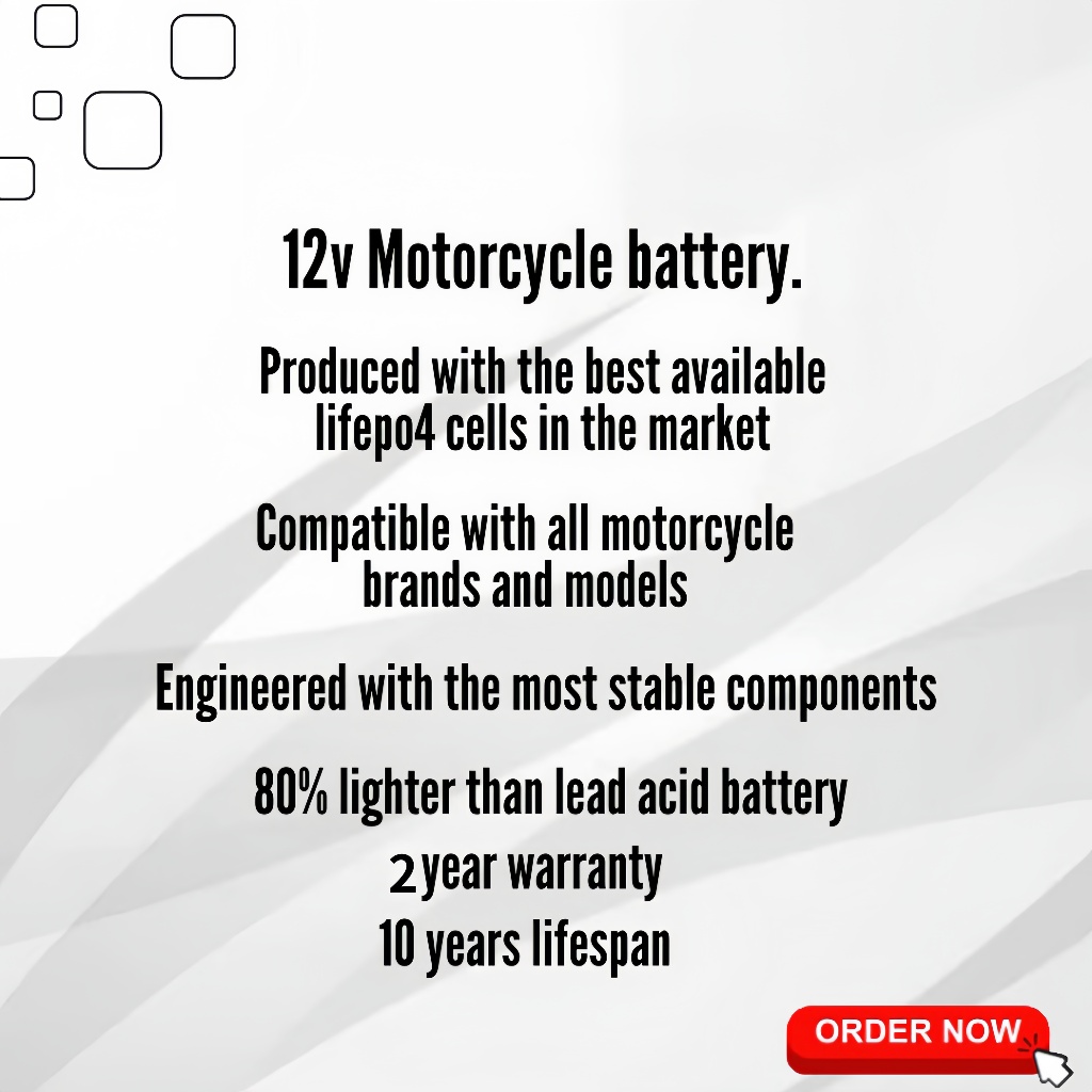 HONSTONE 12V LiFePO4 Motorcycle Battery(2 YEAR WARRANTY)High Capacity LITHIUM BATTERY For Motorcycle - Image 6
