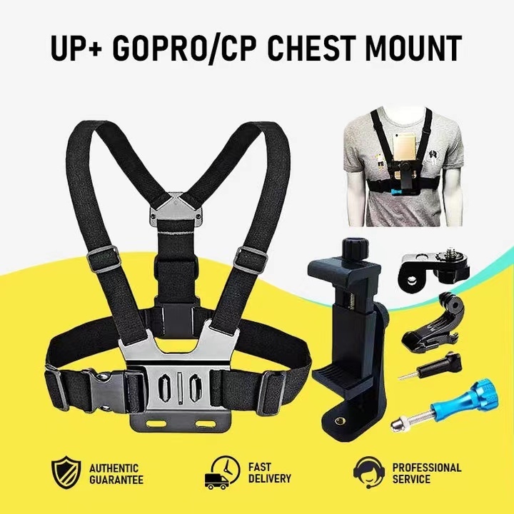 Phone Chest Strap Mount GoPro Chest Harness Holder for VLOG/POV Chest Mount for cellphone — view 4