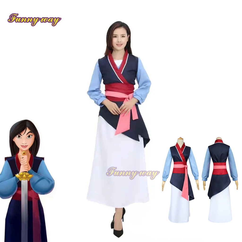 strapless open back dress Hua Mulan Dress, Princess Mulan Costume  CoserZ