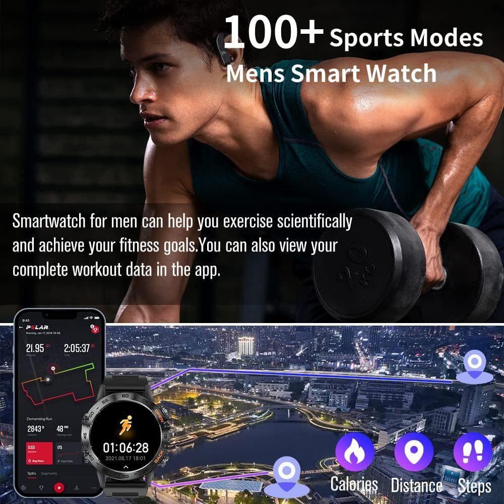 LIGE BT Call Smart Watch Original  Men 100+ Sports Multifunction Fitness Watches IP67 waterproof Smartwatch For Android iOS 400mAh K52 - Image 2