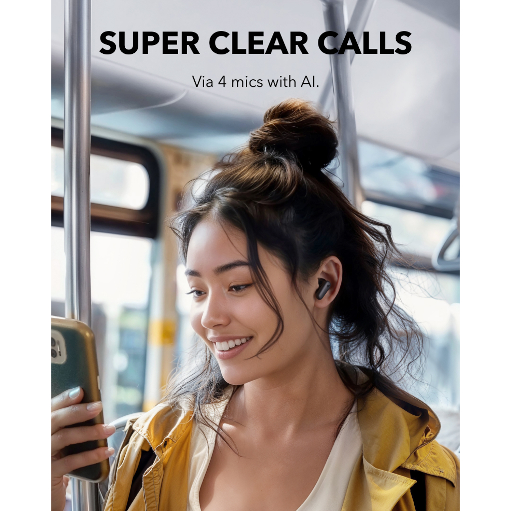 【TWS+ Stand】Soundcore by Anker R50i NC Earbuds Adaptive ANC Bluetooth 5.4 TWS 42dB Low Latency Headphone 45H Play Time Headsets 10mm Drivers Earphone TWS A3959 - Image 6