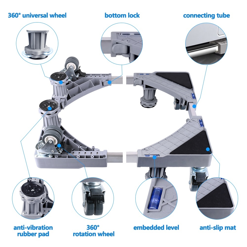 Washing Machine Stand Refrigerator Stand  With Wheel Heavy Duty Special Adjustable Base - Image 6