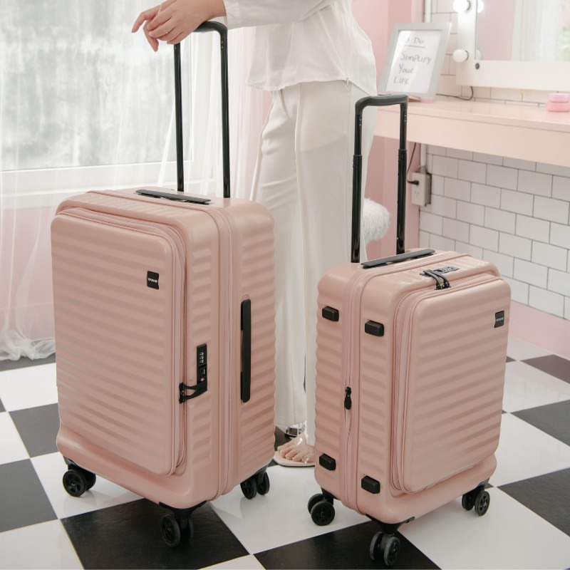 [100% PC] PRO SERIES Zipper Frame Front Opening Lid Side Expansion TSA Lock 100% PC Material Genuine Hinomoto Wheels Suitcase Luggage (18"/20"/24") - Image 4