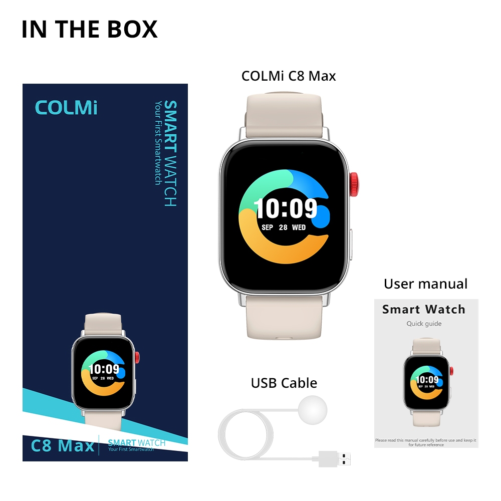 COLMI C8Max Smart watch Bluetooth call Accurate sleep monitoring AI Assistant IP68 waterproof sport watch - Image 6