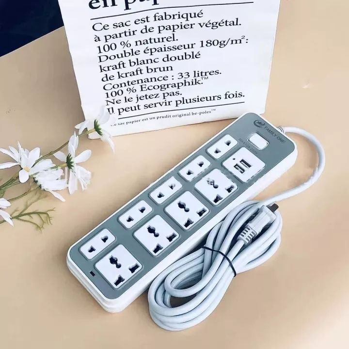 Extension Outlet Socket Plug with Switch Usb Cable Power Supply Power Board Socket Line Equipmen