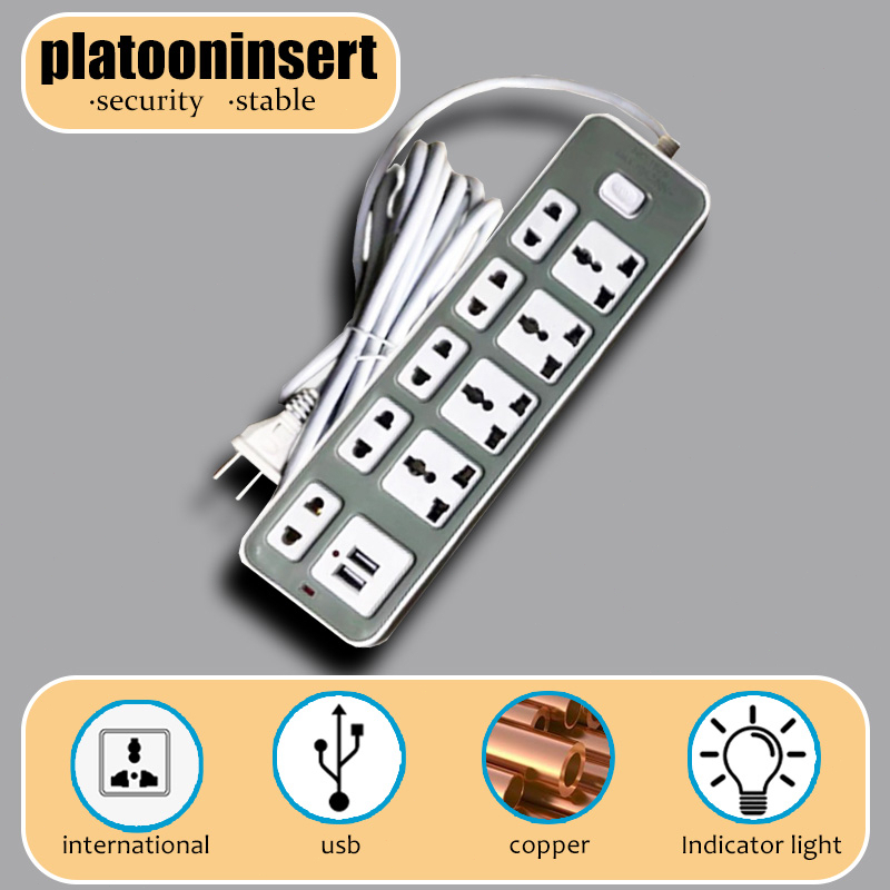 Extension Outlet Socket Plug with Switch Usb Cable Power Supply Power Board Socket Line Equipmen - Image 5