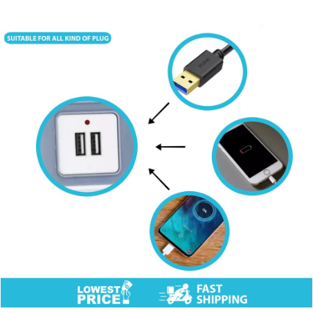 Extension Outlet Socket Plug with Switch Usb Cable Power Supply Power Board Socket Line Equipmen - Image 2