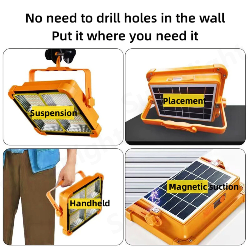 [BUY 1 TAKE 1]Solar Flood  Light Portable Lamp Emergency Outdoor Waterproof LED with Power Bank Function 2000W 1500W 1000W 500W Camping Light - Image 7