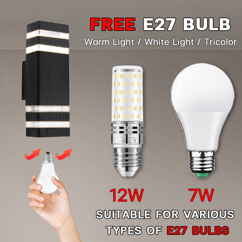 LED Wall Lamp Wall Light Outdoor IP65 Waterproof AC85-265V Wall lamp Decorative Light For Garden Gate Yard Balcony Courtyard villa Living Room Bedroom - Image 6