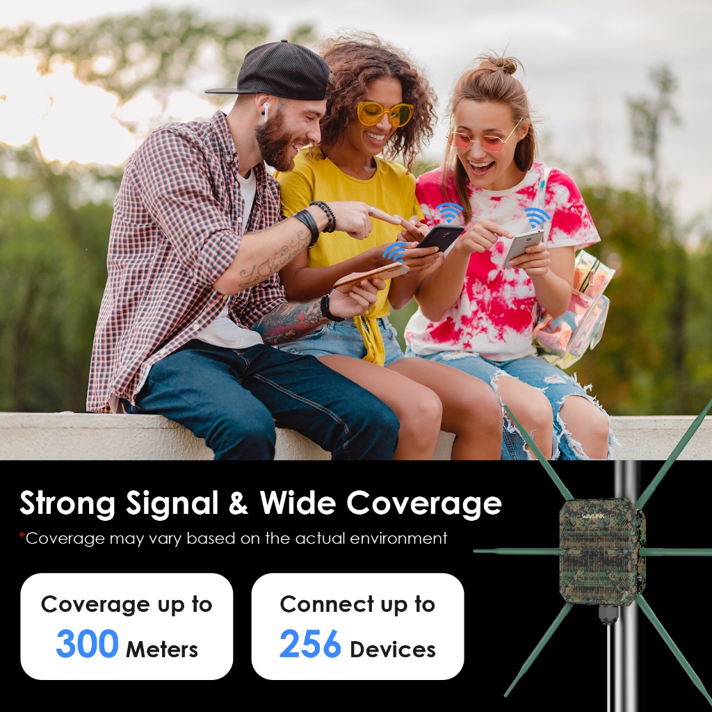 WAVLINK AX3000 WiFi6 Outdoor Access Point For Piso WiFi/Starlink Dual Band 2.4G+5G Long Range Outdoor WiFi Mesh Extender with 6x7dBi High-gain Antennas - Image 6