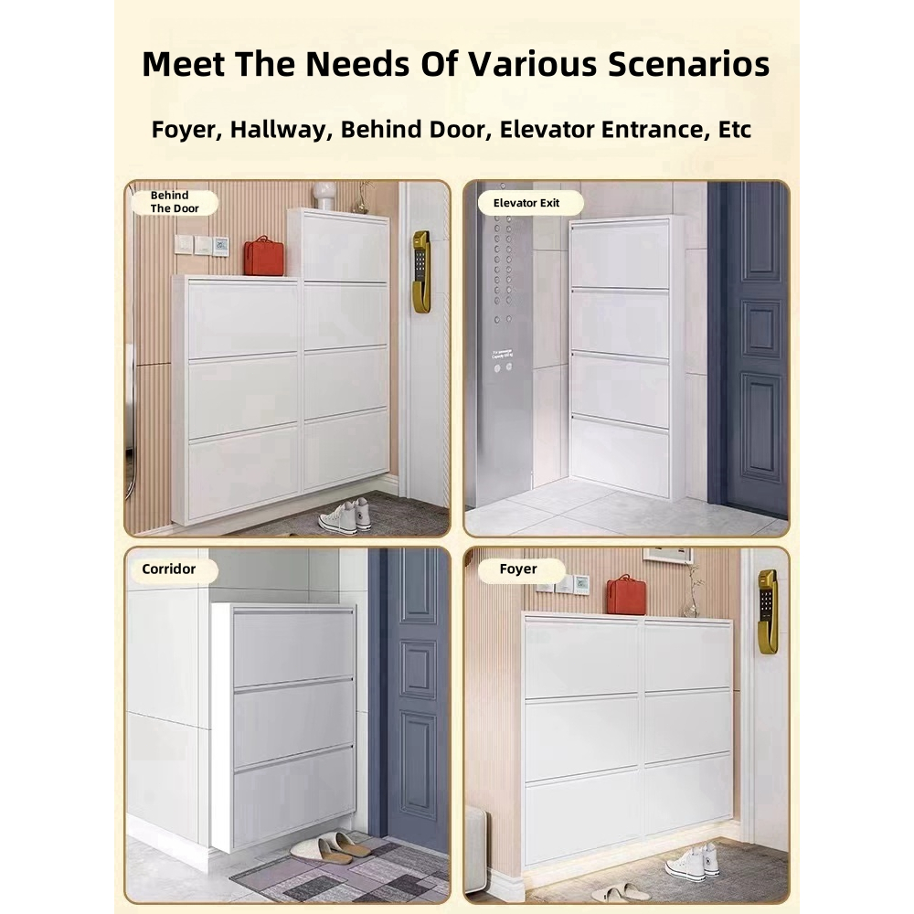 Ultra Thin Flip Bucket Shoe Cabinet For Home Use New Small-Sized And Thin Shoe Rack Entrance Cabinet - Image 5