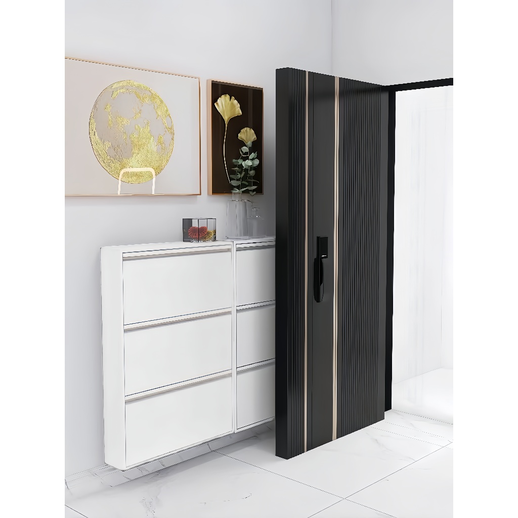 Ultra Thin Flip Bucket Shoe Cabinet For Home Use New Small-Sized And Thin Shoe Rack Entrance Cabinet - Image 3