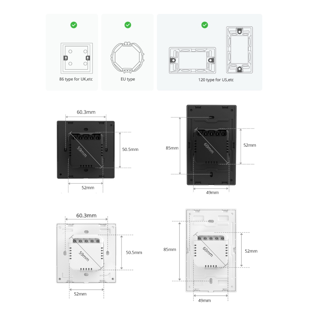 SONOFF NSPanel Smart Scene Wall Switch EU/US Type Wifi Smart Thermostat Display All-in-One Control Integrated HMI Panel Home Automation Thermostat Smart Home Works with Alexa Alice — view 6