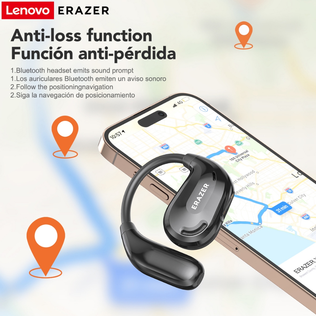 Lenovo ERAZER XT66 PRO AI Smart Real-Time Translation Wireless Earphones Bluetooth 5.4 With LED Display  Business Earbuds with Mic Waterproof IPX5 - Image 3