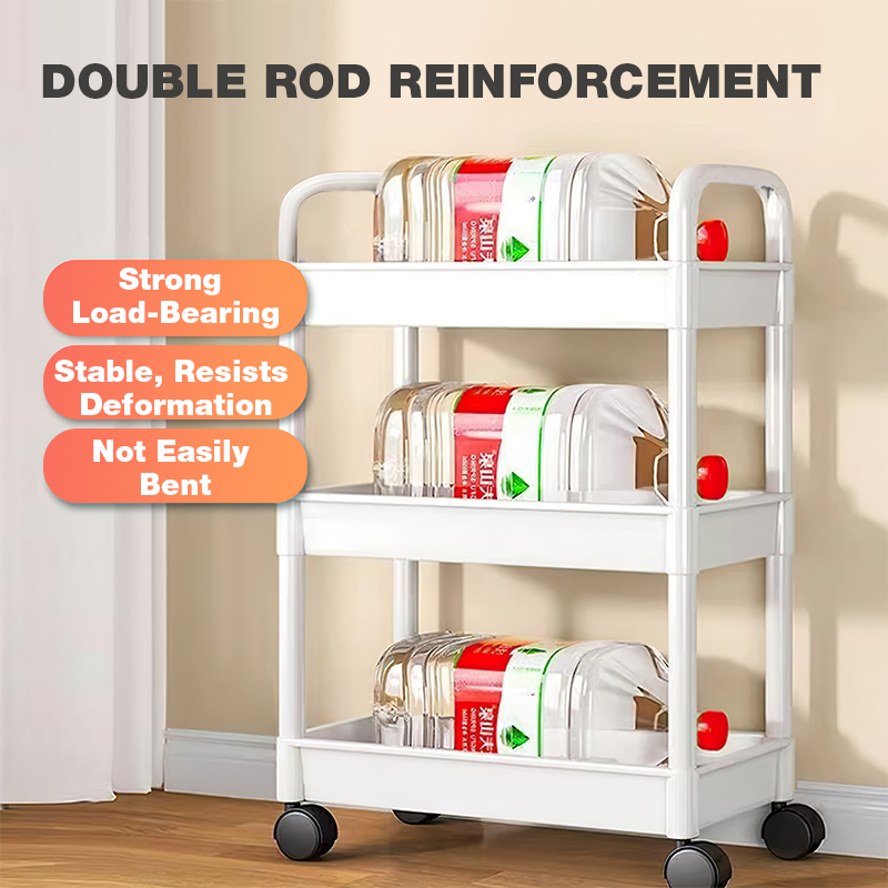 Trolley Cart Organizer 2/3/4/5 Tier Storage Organizer Moving Rack Trolley Rack Trolley Organizer Cart - Image 7