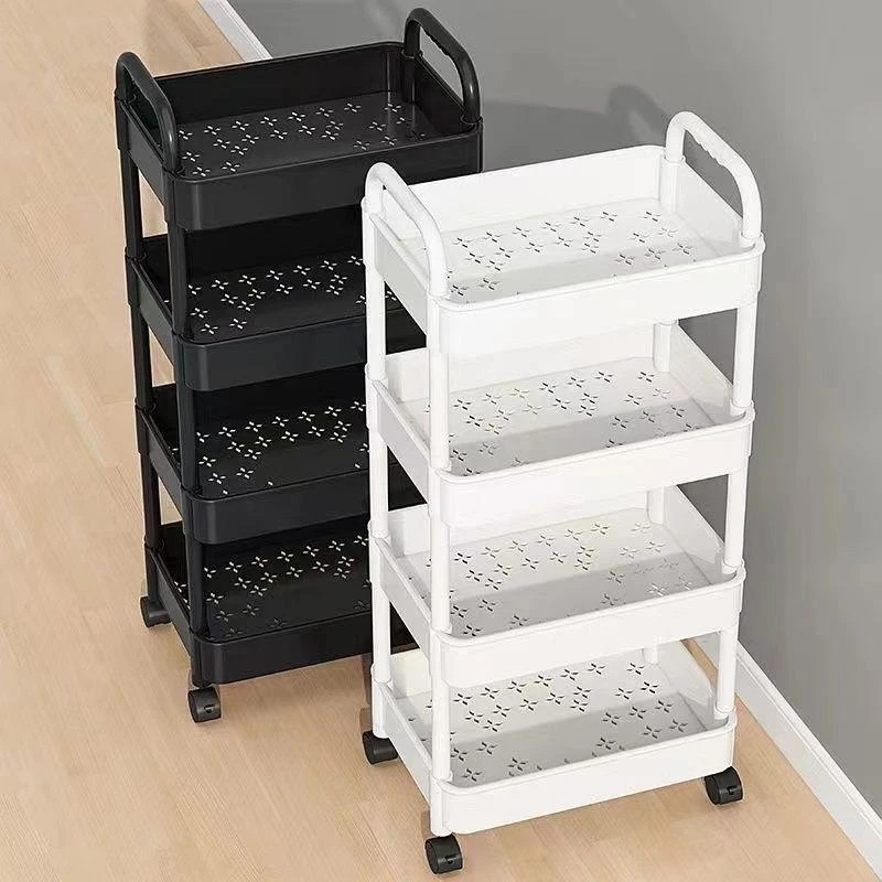 2/3/4/5 Layers Bedroom Trolley Cart Moving Rack Kitchen Storage Shelf  Cabinets Bathroom Organizer Trolley - Image 7