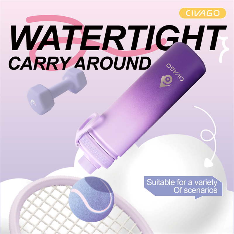 CIVAGO（22oz）Wide Mouth with Sport Lid Vacuum Insulated Tumbler Hot And Cold Drinking Water Bottle - Image 2