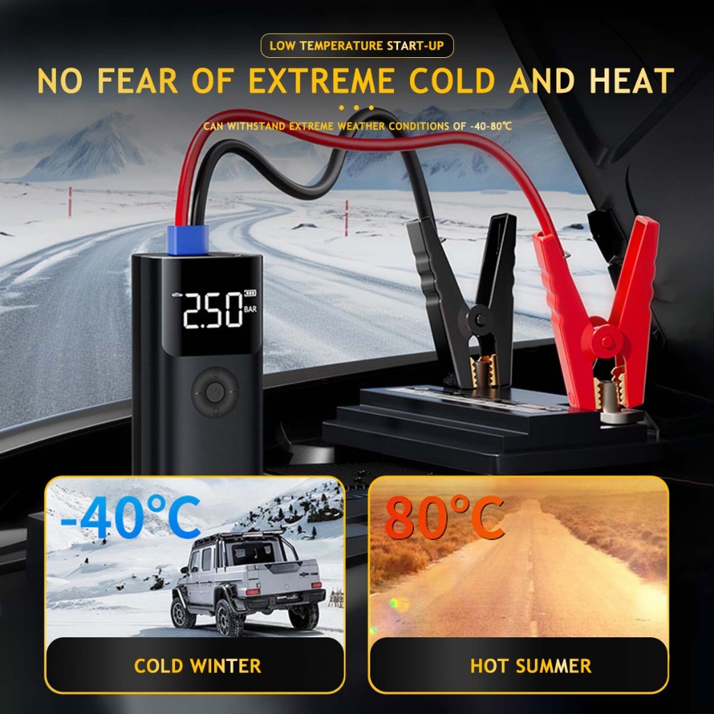 4 in 1 jump starter 20000mAh jump starter for car with air pump jump starter powerbank car battery jump starter - Image 4