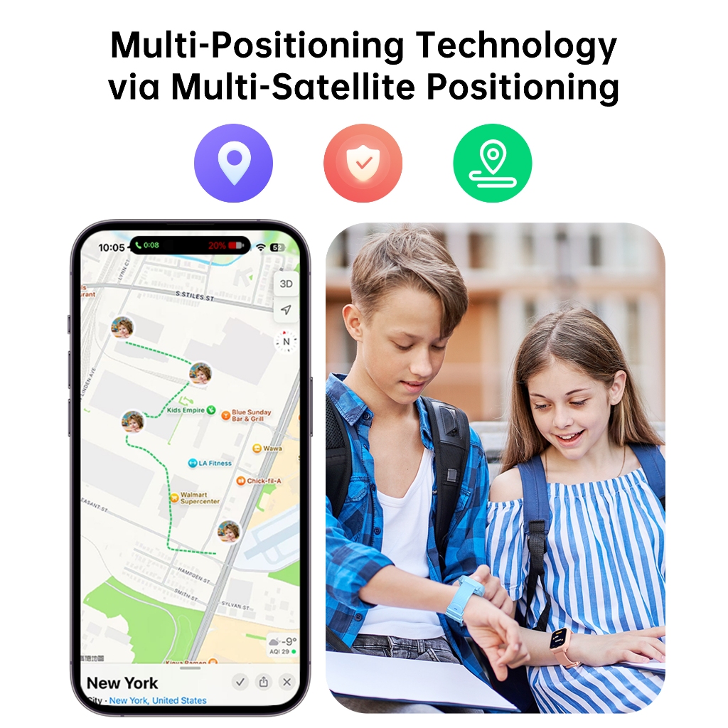 Awei Kids Smart Watch With Camera Anti-Lost Kids Smartwatch Built-In SIM Card Slot - Image 2