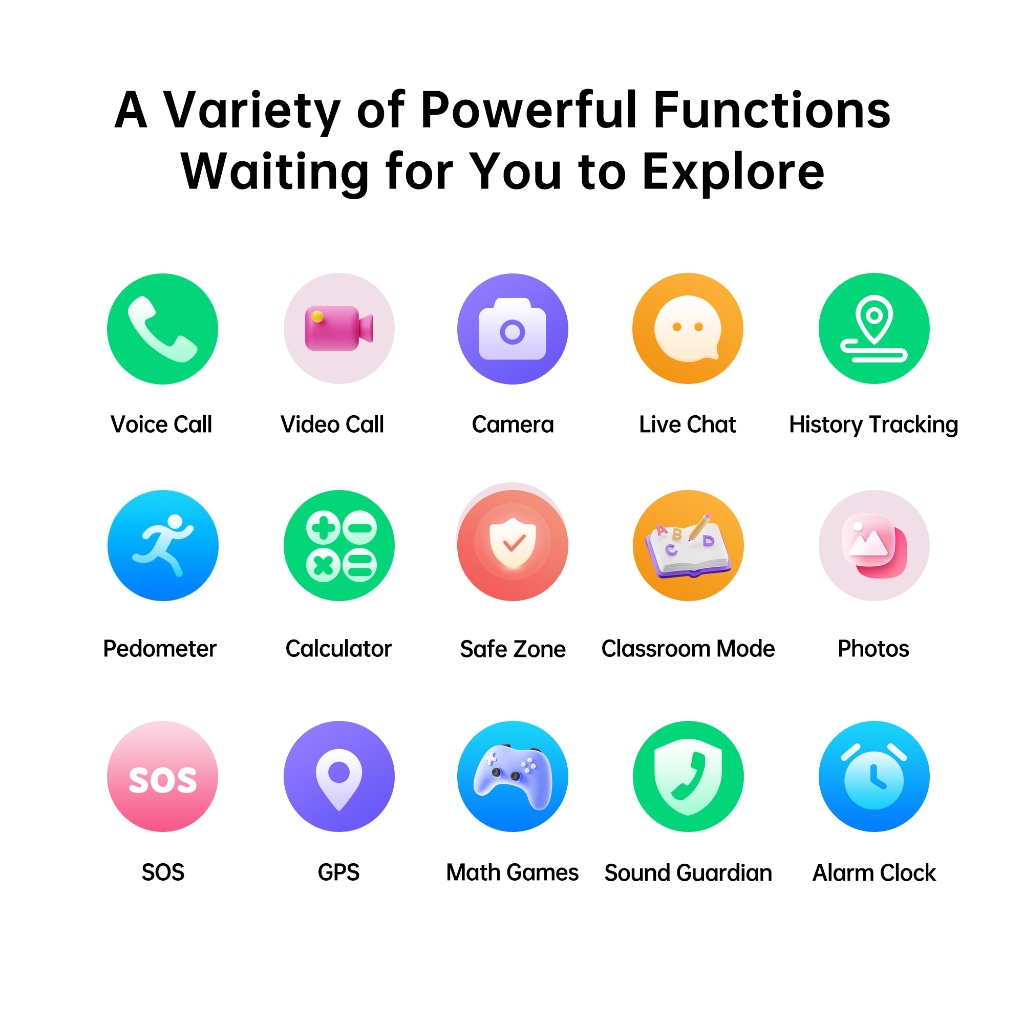 Awei Kids Smart Watch With Camera Anti-Lost Kids Smartwatch Built-In SIM Card Slot - Image 6