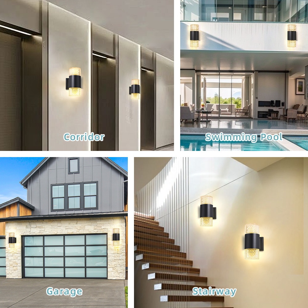 LED Wall Lamp Wall Light Outdoor IP65 Waterproof AC85-265V Wall lamp Decorative Light For Garden Gate Yard Balcony Courtyard villa Living Room Bedroom - Image 5