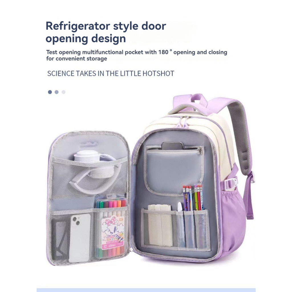 《Back to School Sales》 kids School Bag Spine Protection Load Reduction Large Capacity Children’s School Backpacks  Light weight Waterproof Primary Student Backpack  for Grades 1-6 — view 8