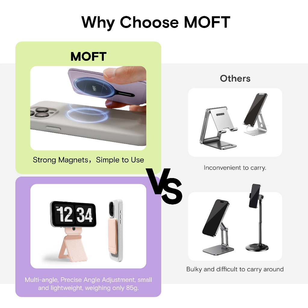 MOFT Snap Invisible Phone Tripod Stand MOVAS™ Magnetic Phone Stand Folding Holder for iPhone17/16/15/14/13/12 Series - Image 8