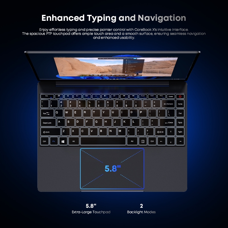 Chuwi Corebook X 2025 Laptop R5-7430U/i9-13900H 8Cores 14 inch FHD IPS Screen 32+1TB SSD WIFI 6 Windows 11 Gaming NoteBook PC - Image 4