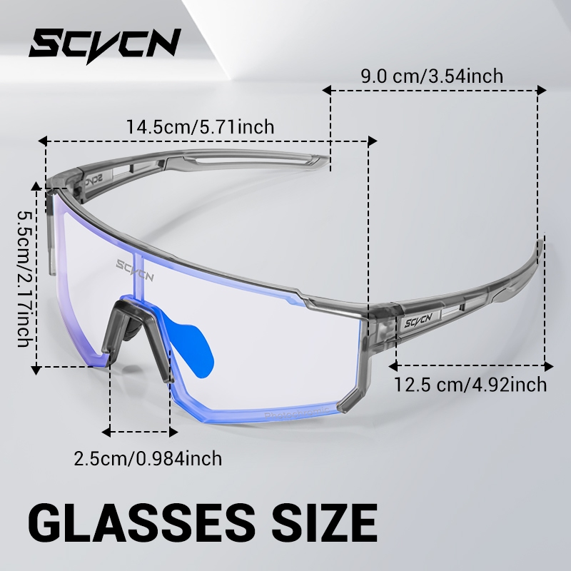 SCVCN Photochromic Sunglasses Cycling Glasses Outdoor Cycling Road Mountain Bike Glasses Men and Women Casual Hiking Windproof - Image 5